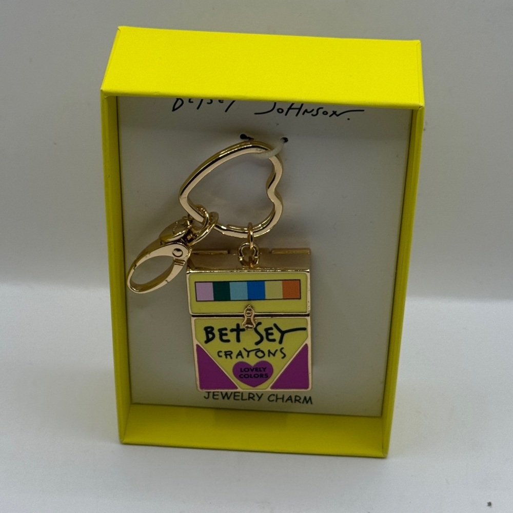 Betsey Johnson Multicolor Crayon Keychain bag, charm - Picture 3 of 6